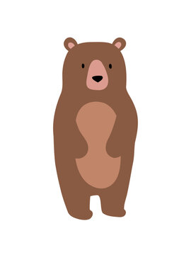 Cute Woodland Bear Clipart Isolated