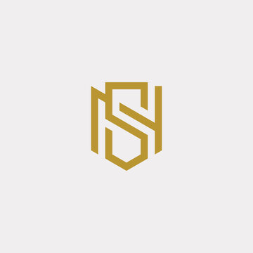 NS monogram logo with shield shape.