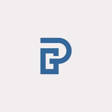  PG letter monogram linear logo.