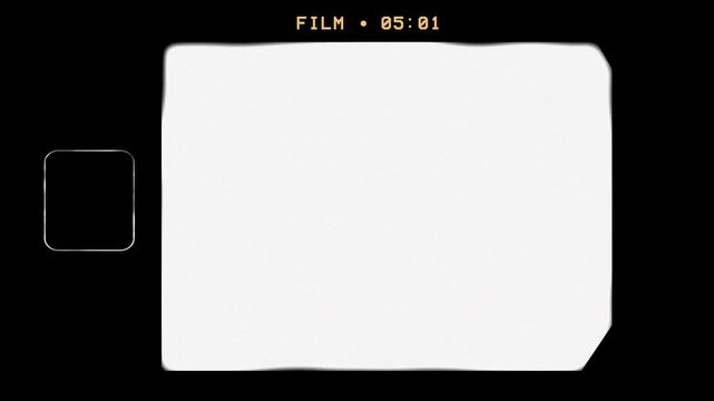 Super 8 mm retro template. Retro vintage super 8 mm film overlay 4k video