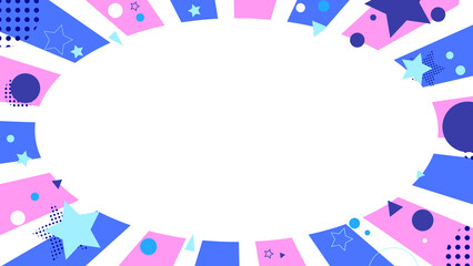 Obraz premium Comic Burst Frame with Stars and Copy Space