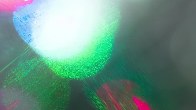 High Energy Photon Concentration. Chaotic flickering and flashing of geometric shapes as a visualization of physical processes in scientific experiments and research at the atomic level