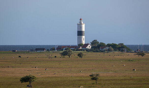 The lighthouse Lange Jan on the southern tip of Oland, Sweden.
