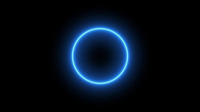 Abstract glowing neon circle loading icon concept animation background 4k. glowing sphere loping circle video 4k
