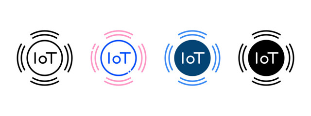 Internet of Things Network Icon for Connected Devices and Smart Automation © arkinasi