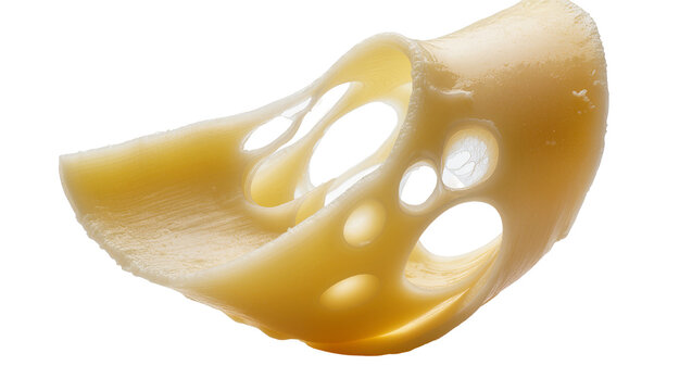 Swiss cheese slice with holes