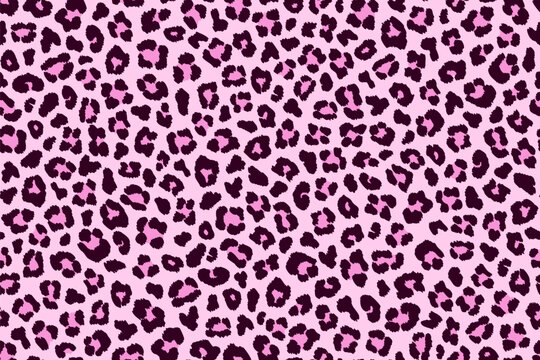 Fashion cold rose pink leopard seamless pattern, textured spots. Vector