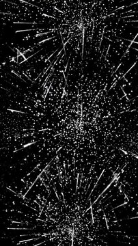 Four white dandelion spark icons on black background.
