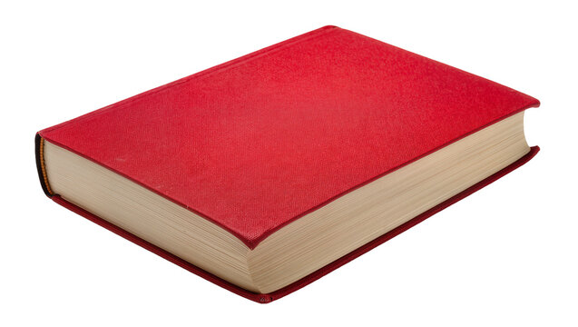 Red hardcover book with cream pages