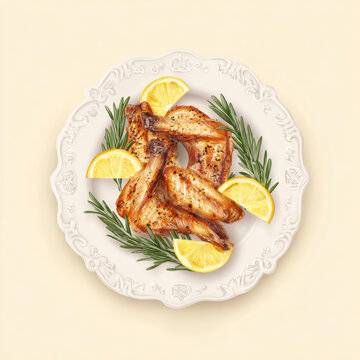 Spicy Buffalo Chicken Wings Flat Lay &ndash; AI Generative