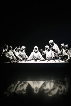 Abstract Geometric Last Supper &ndash; Generative AI