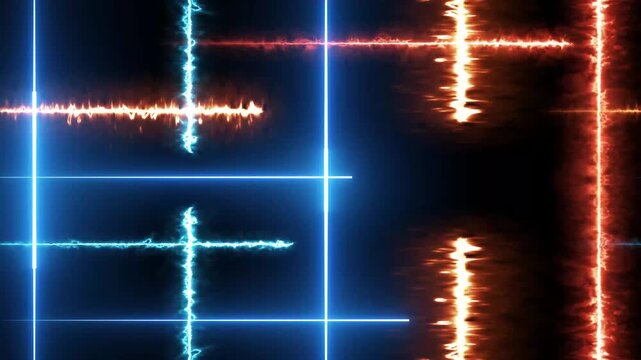 Color paths grid abstract background neon light graphics. Light graphics animation matches clean vertical geometric lines. Light graphics layout loops modern video show backdrop.
