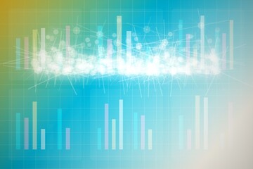 Fototapeta premium Abstract digital grid background with data visualization elements