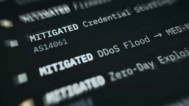 Chronological list of security events highlighting mitigated incidents