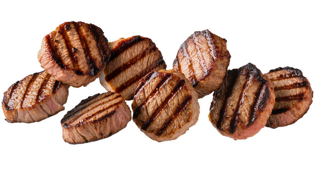 Grilled beef steaks with grill marks