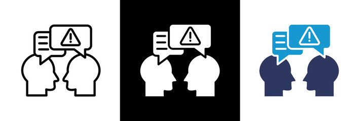 Fototapeta premium Crisis Communication triple icon