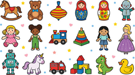 Naklejka premium set of cartoon animals