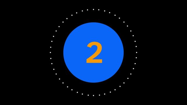Countdown Timer 5 4 3 2 1 Animation Dynamic Numeric Countdown Video Background Motion Graphics for Broadcast and Editing