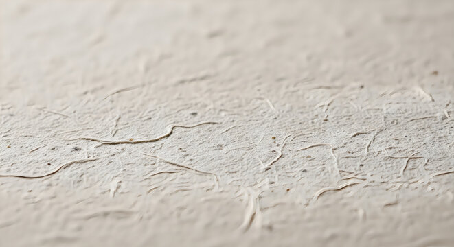 Close up of textured off white plaster wall with subtle cracks