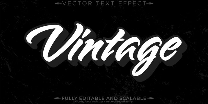 Retro sticker text effect, editable 70s and 80s text style