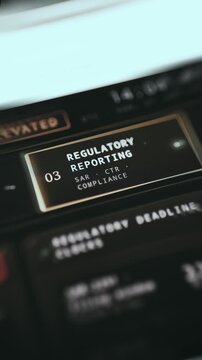 Regulatory reporting system with AML and CFT control mechanisms
