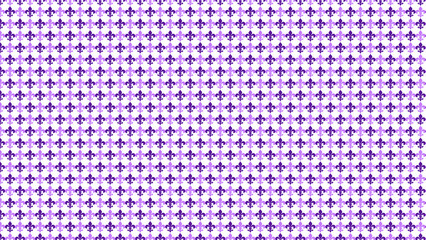 Seamless repeating pattern featuring stylized purple fleur de lis symbols on light lavender background seamless lavender heraldic background wallpaper decorative ornamental repeating © IsratJahan