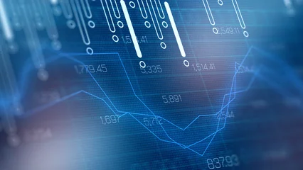 Traders analyze charts and graphs for market trends and data interpretation in financial markets © fotofabrika