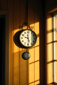 vintage clock on the wall