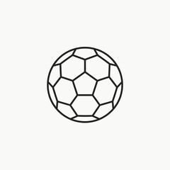 Fototapeta premium Soccer ball outline classic pentagon hexagon pattern vector