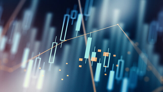Traders analyze financial data through graphs and charts for decision making