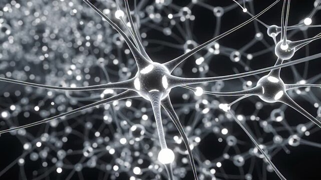 Neuron Network Connections in Brain.