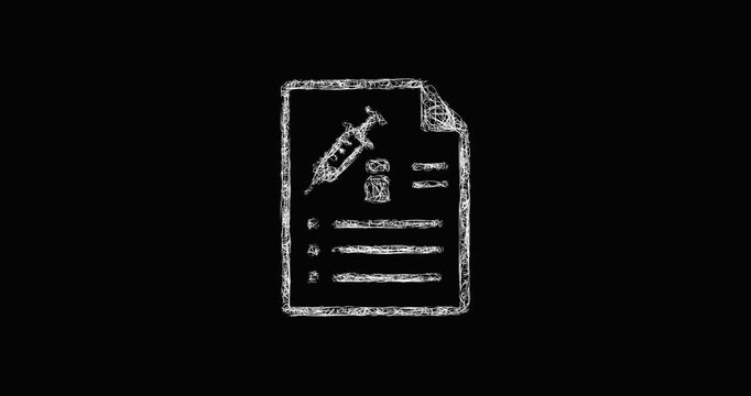 Sketch immunization record icon animation - smooth progressive reveal