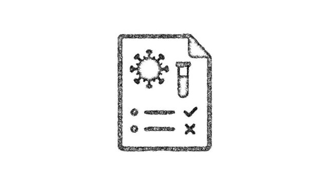 Sketch covid test report icon animation - smooth progressive reveal