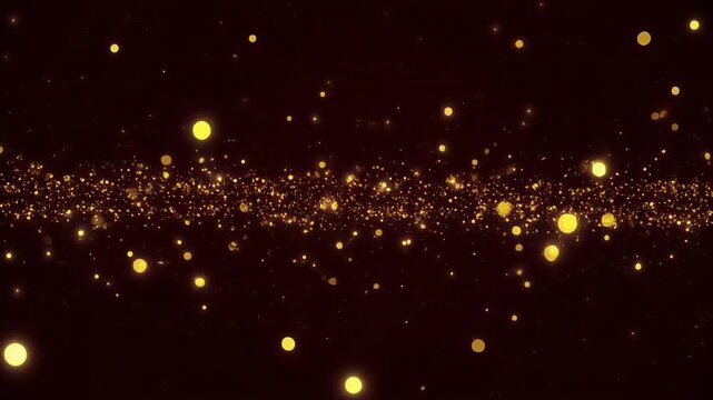 glowing particles floating in dark space animation