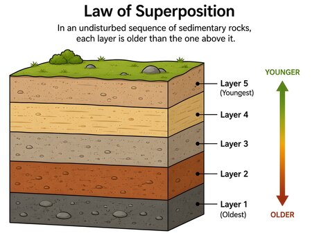 Earth Science Illustration of Layered Rock Formations