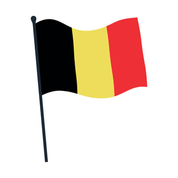 Belgium national flag icon decorative shapes.