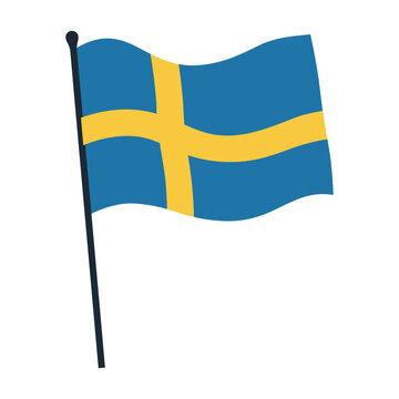 Vector illustration of Swedish flag.
