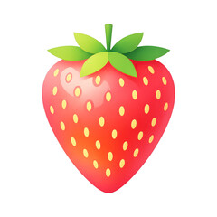 Fototapeta premium PNG Vibrant strawberry illustration design.
