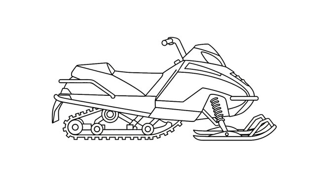 Snowmobile Vehicle Winter Sport Machine.