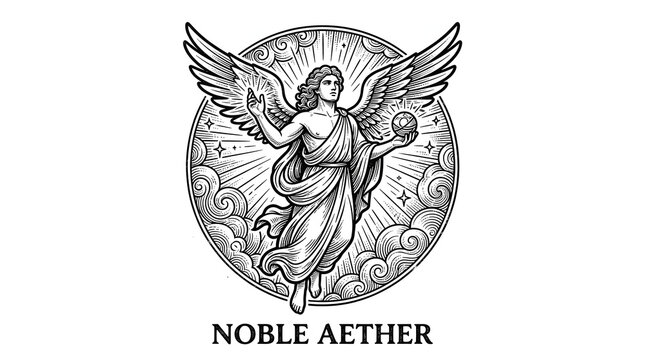 Noble Aether Winged Figure Emblem