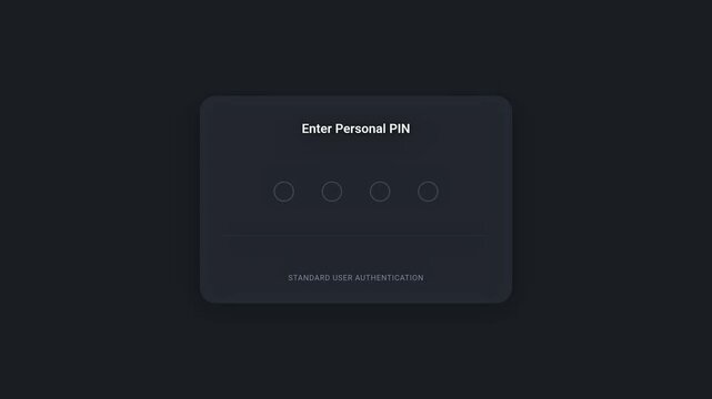 Incorrect PIN Entry on Secure Login Screen