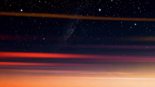 Night sky with stars and galaxy