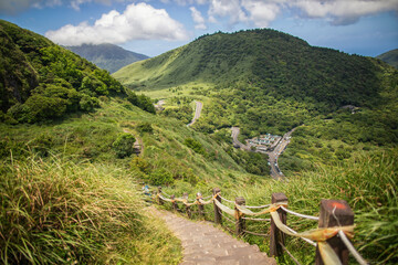 Obraz premium Lengshuikeng Hiking Trail, Yangmingshan, Taipei City, Taiwan