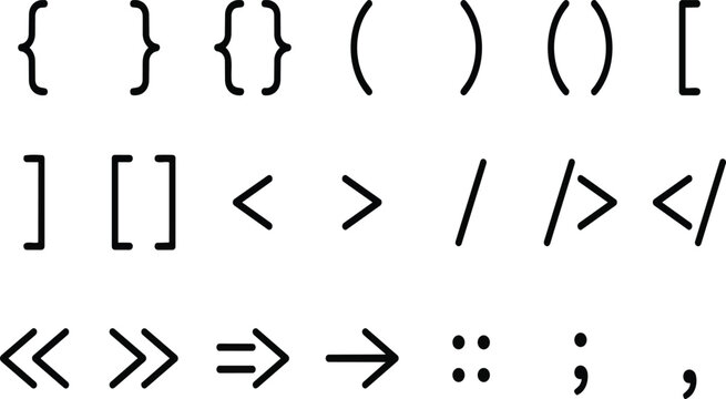 Double Angle Brackets Icon, Left Arrow Symbol, Minimalist Design