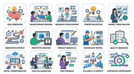 Fototapeta premium Vector illustrations of business concepts and processes