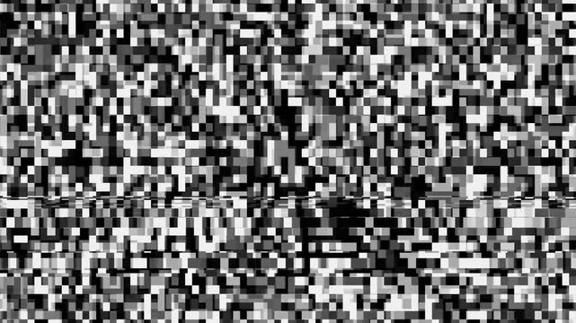 QR code black and white digital pattern close up