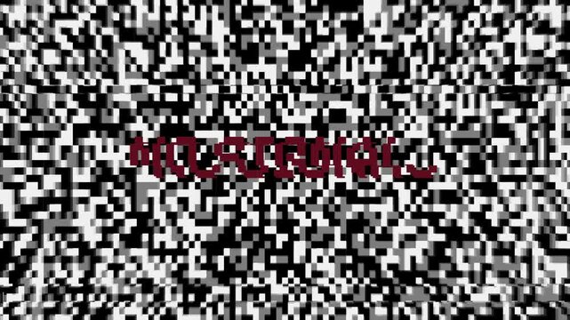 Black and white static noise television pattern