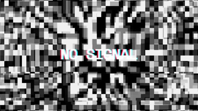 Static noise with no signal message on screen