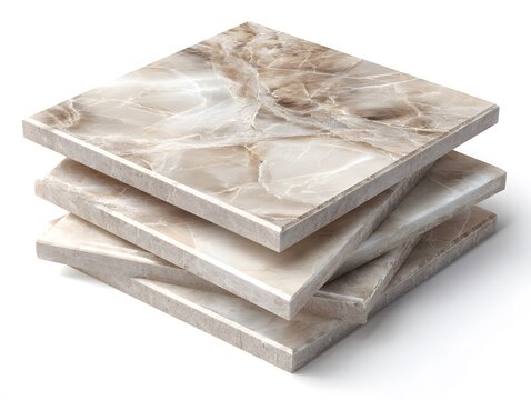 Stack of four square coasters with a marble-like pattern.