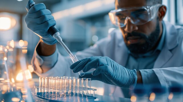 Dedicated Lab Researcher at Work
